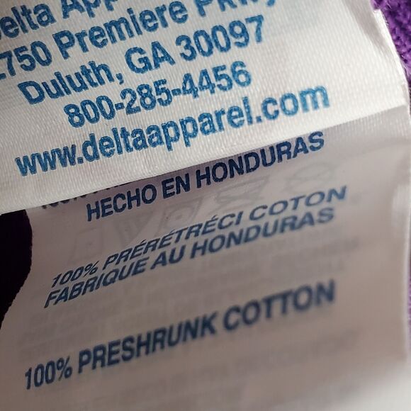 Delta Pro Weight T Shirt 0 Days Without Sarcasm 2XL XXL Purple 100% Preshrunk - Picture 4 of 5